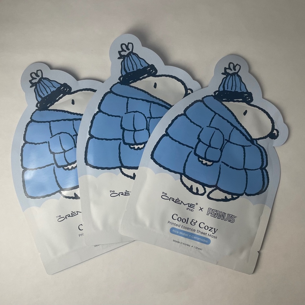 The Creme Shop Peanuts Cool & Cozy Printed Essence Sheet Masks (3)